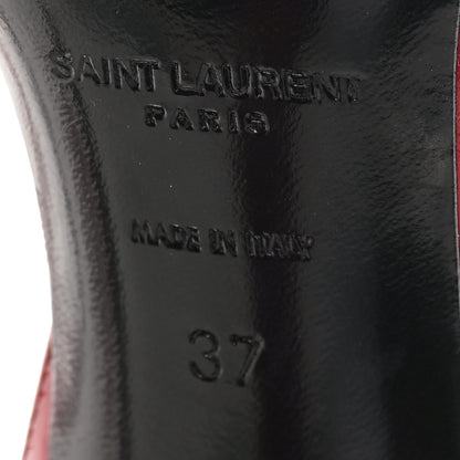 Saint Laurent Patent Gippy Crisscross Mule Sandals 37 Red 7 of 9