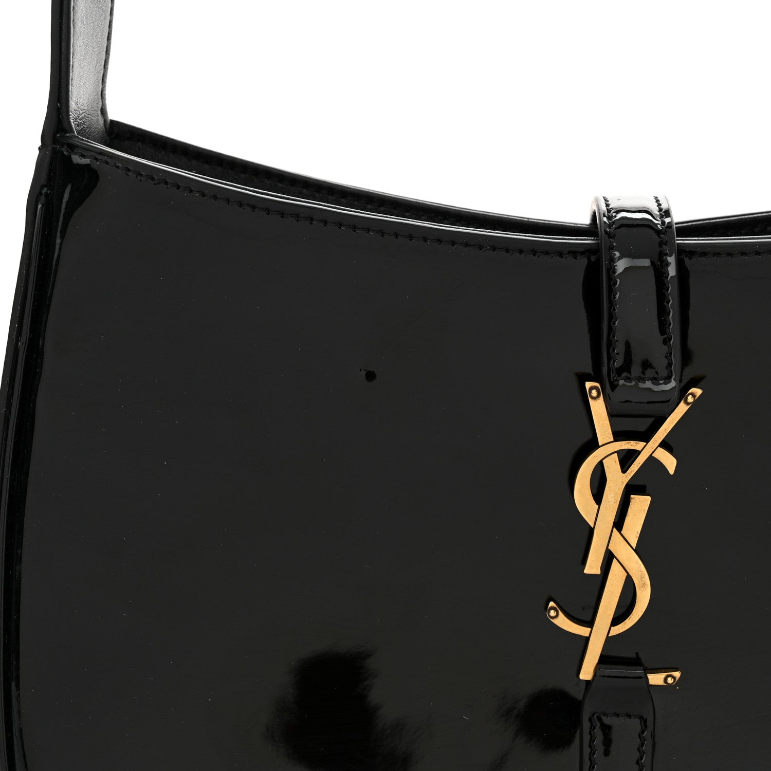 Saint Laurent Patent Calfskin Le 5 A 7 Hobo Black 11 of 15