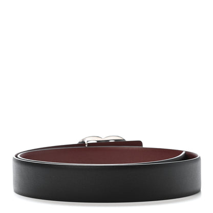 Chanel Calfskin CC Reversible Belt 75 30 Black Burgundy 2 of 4