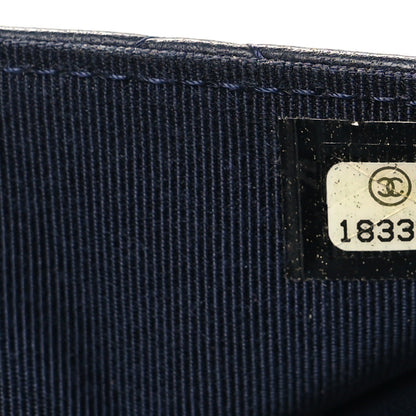 Chanel Lambskin Quilted Wallet On Chain WOC Navy Blue 6 of 11