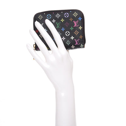 Louis Vuitton Monogram Multicolor Zippy Coin Purse Black 2 of 8
