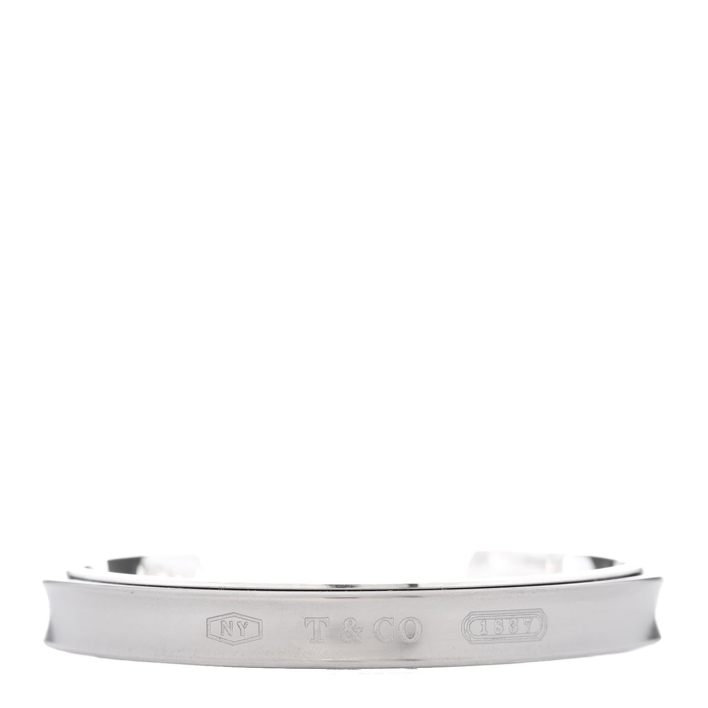 Sterling Silver Titanium Narrow 1837 Cuff Bracelet