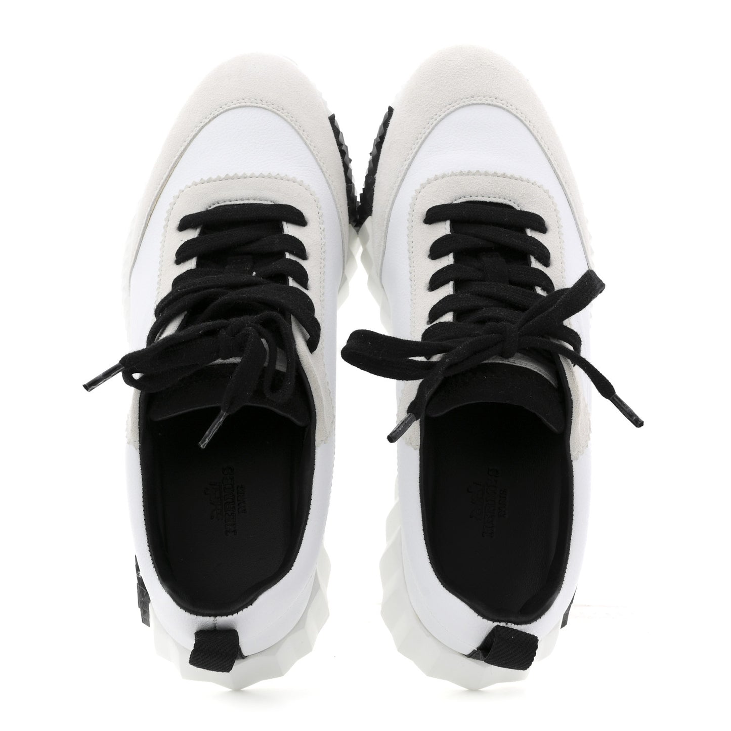 Sport Goatskin Suede Goatskin Bouncing Sneakers 38.5 White Black