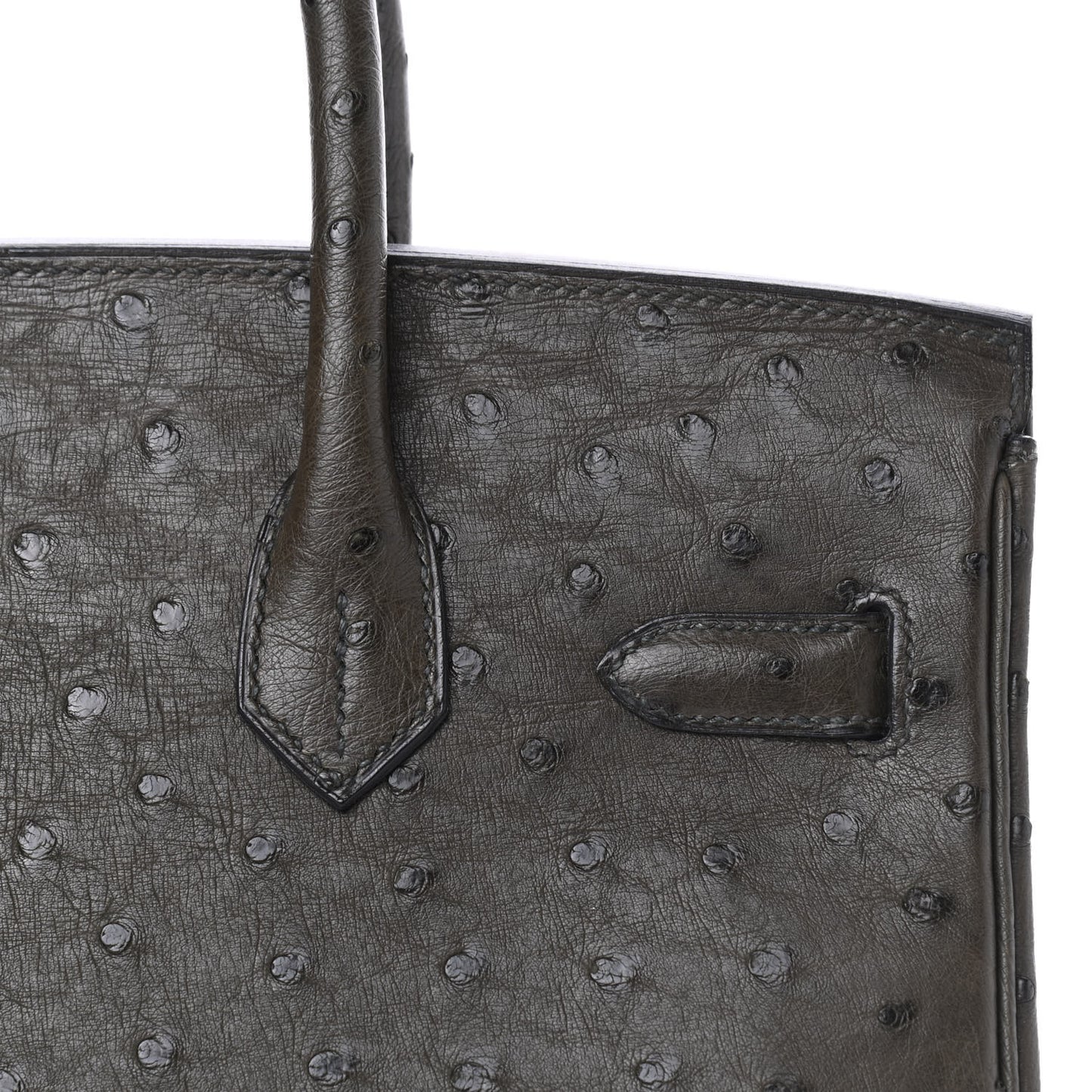 Ostrich Birkin 30 Vert Olive