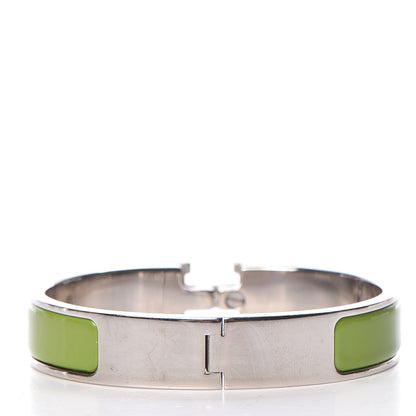 Hermes Enamel Narrow Clic Clac H Bracelet GM Vert Prairie 3 of 5