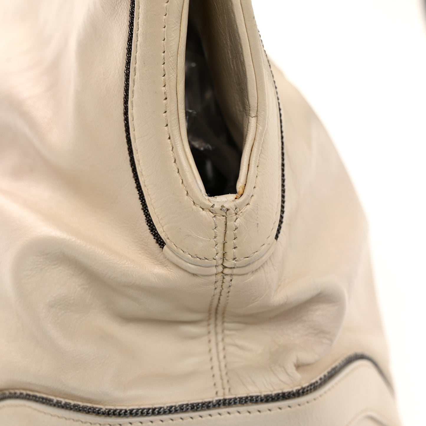 Calfskin Soho CC East West Tote White