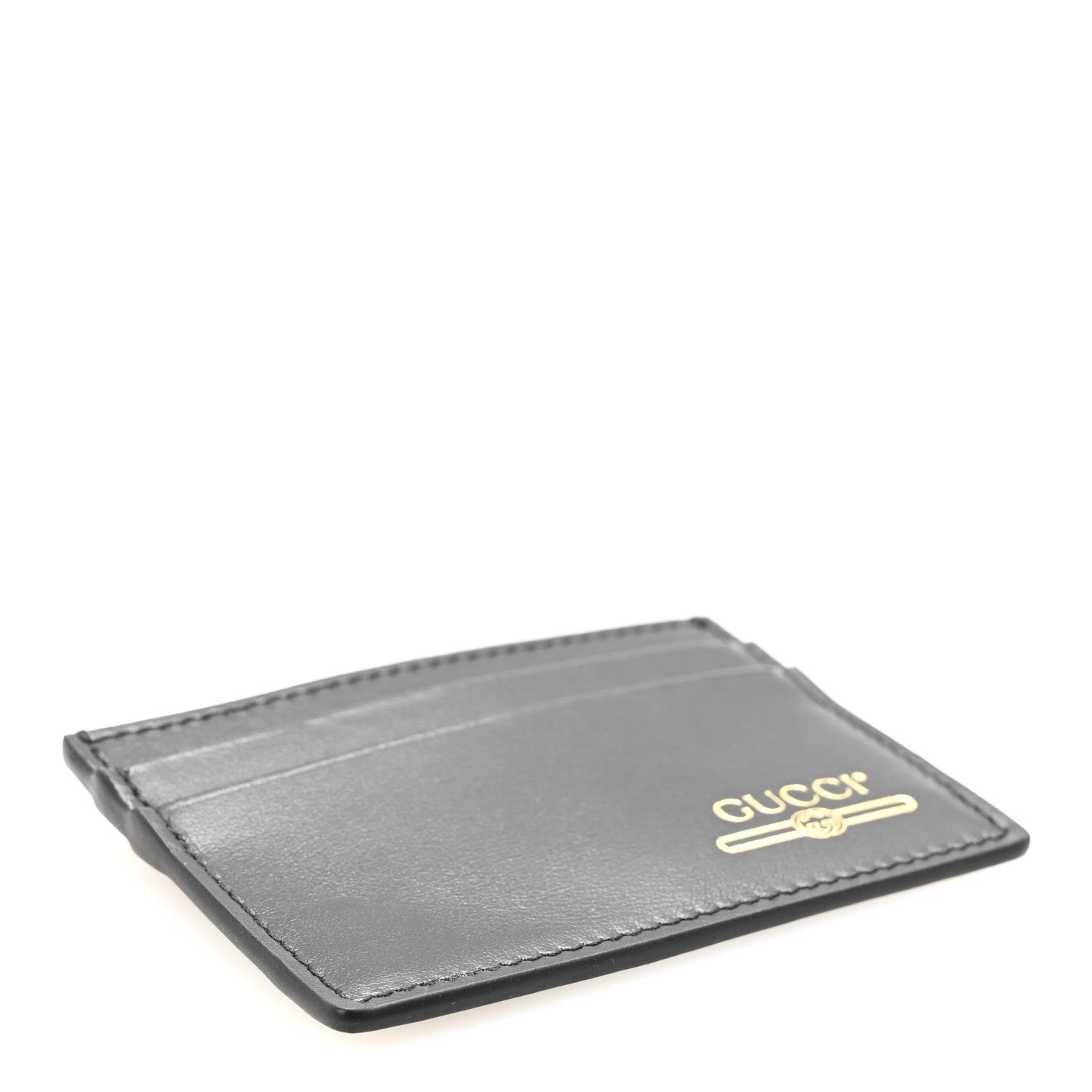 Gucci Plutone Calfskin Logo Card Holder Black 4 of 6