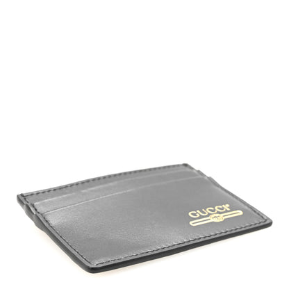 Gucci Plutone Calfskin Logo Card Holder Black 4 of 6