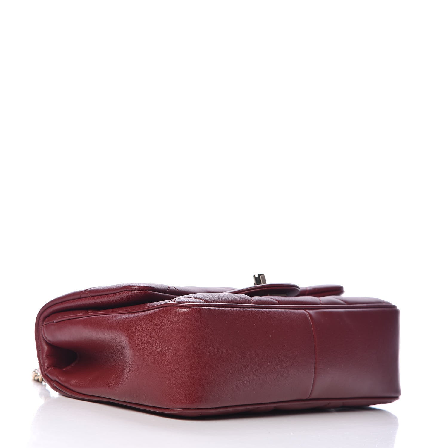 Chanel Lambskin Quilted CC Flap Bag Burgundy 4 of 10