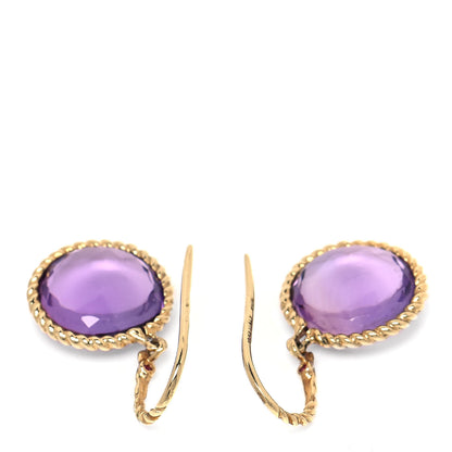 Roberto Coin 18K Yellow Gold Amethyst Ipanema Round Drop Earrings 3 of 5