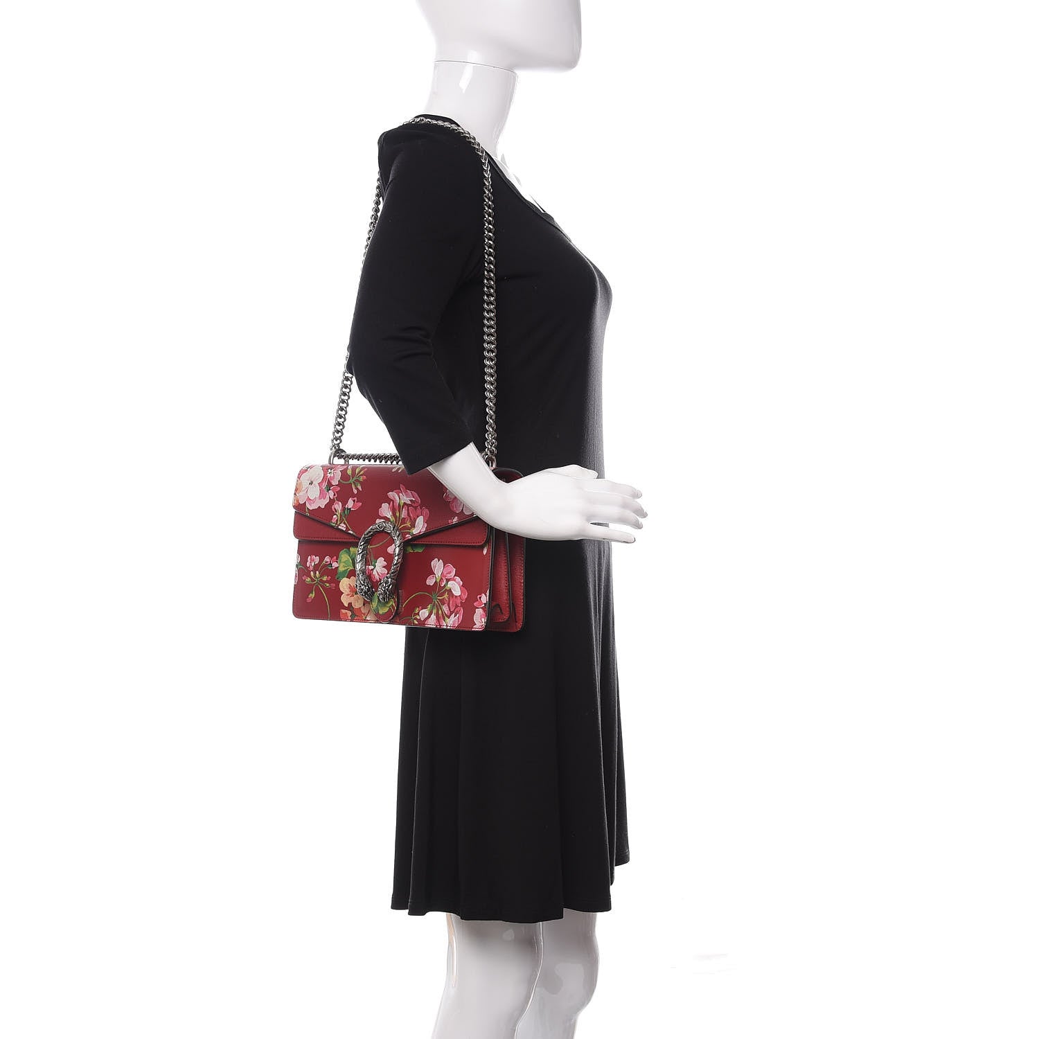 Gucci Calfskin Blooms Print Small Dionysus Shoulder Bag Romantic Cherry Multicolor 2 of 10