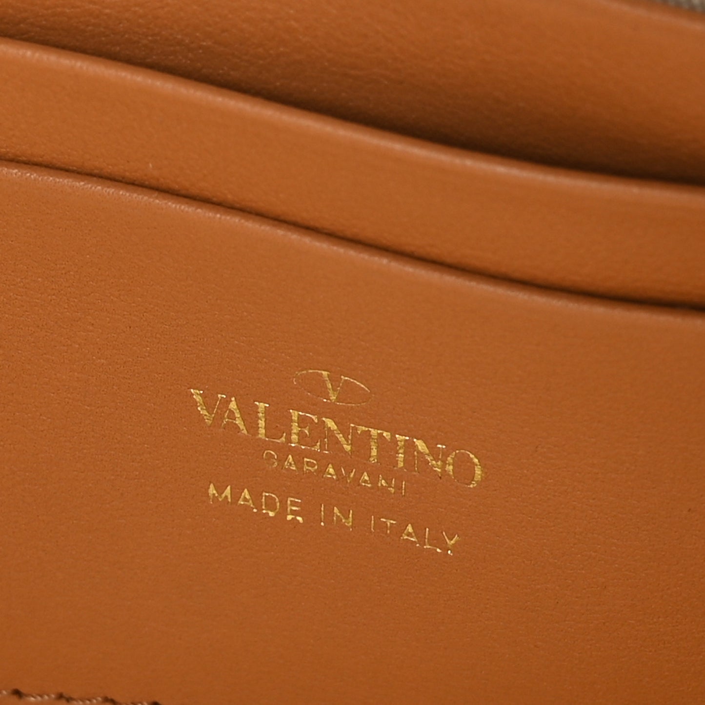 Raffia Calfskin Vlogo Zip Pouch Naturale Brown