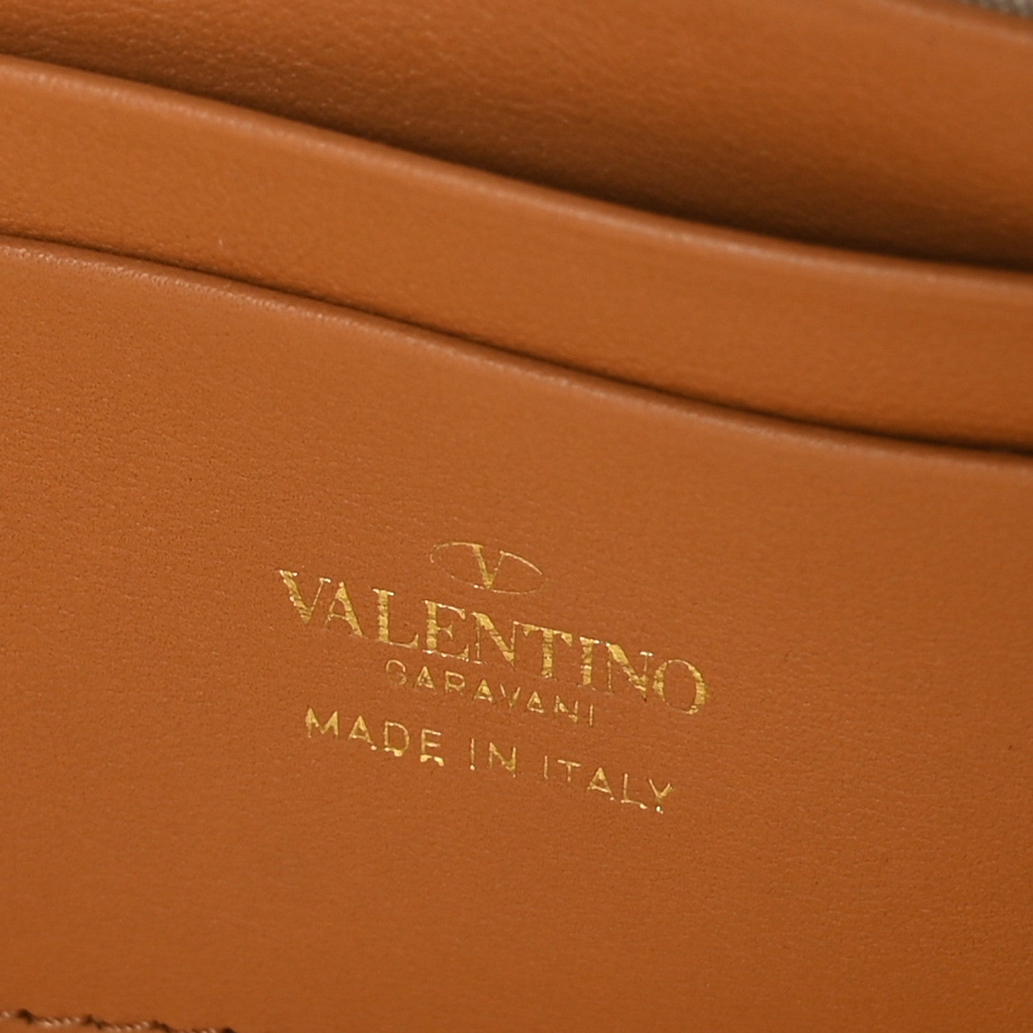 Valentino Garavani Raffia Calfskin Vlogo Zip Pouch Naturale Brown 6 of 7