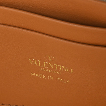 Valentino Garavani Raffia Calfskin Vlogo Zip Pouch Naturale Brown 6 of 7