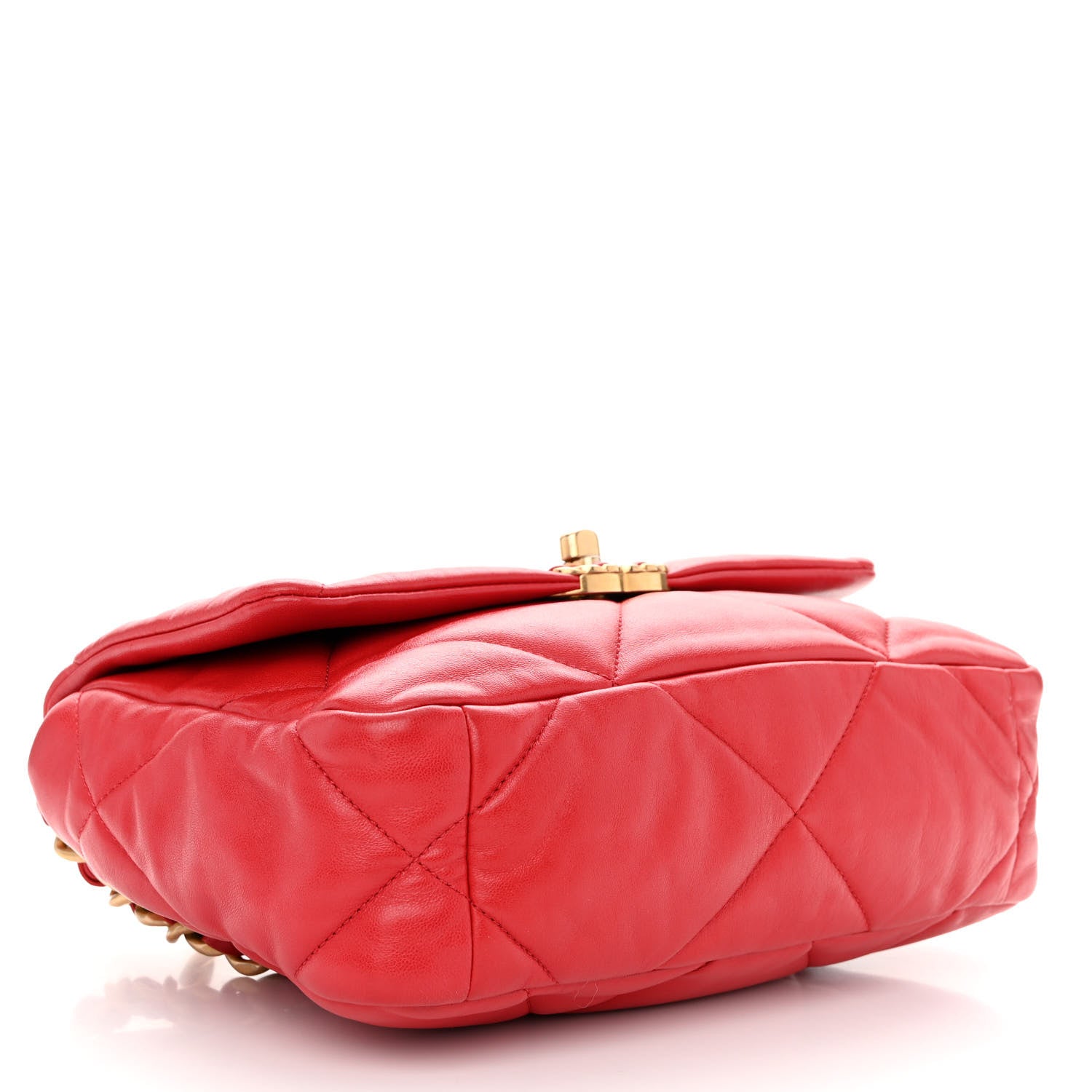 Chanel Goatskin Quilted Medium Chanel 19 Flap Red 4 of 9