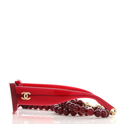 Chanel Acetate Rectangle Sunglasses 5488 Bordeaux 3 of 8