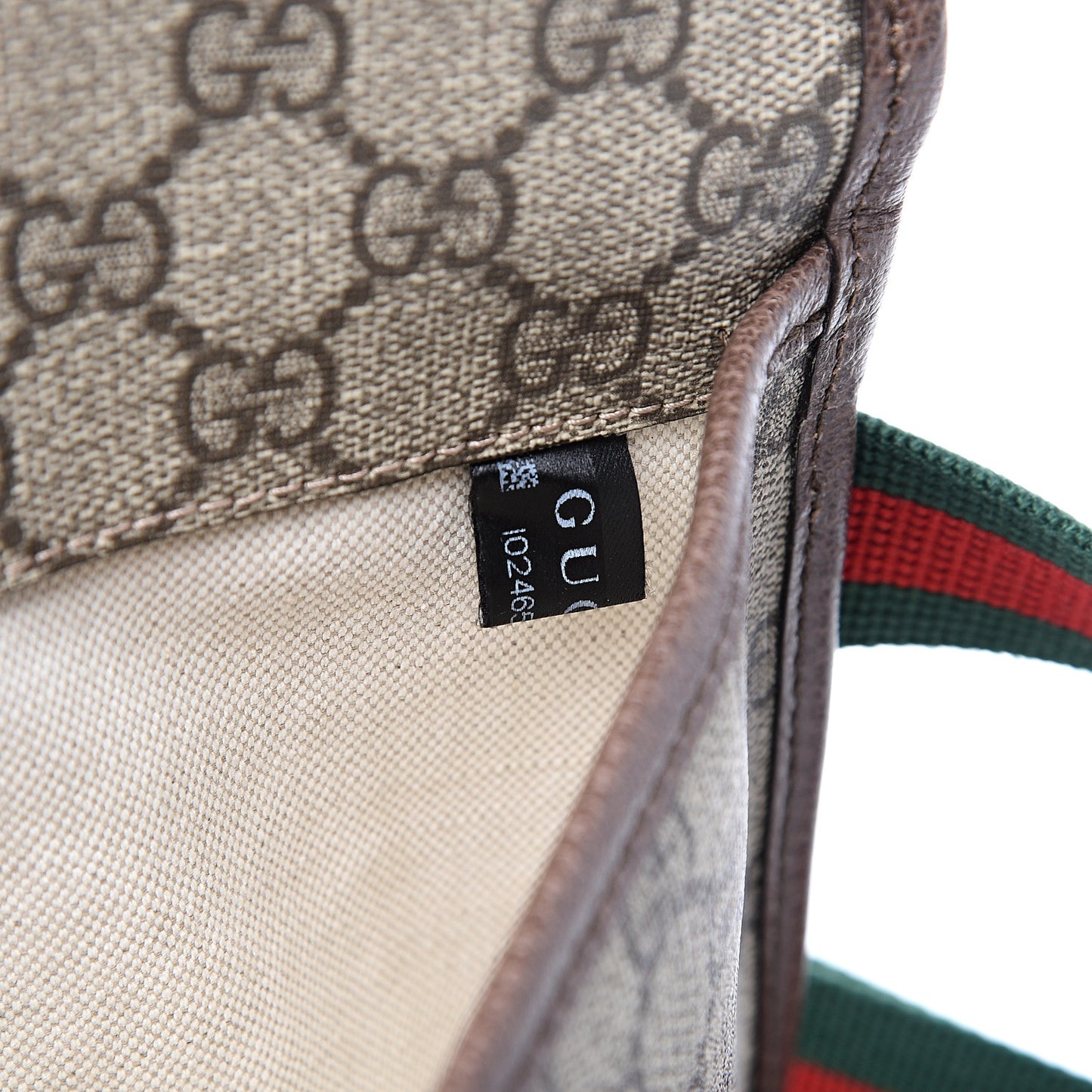 GG Supreme Monogram Neo Vintage Web Belt Bag Brown