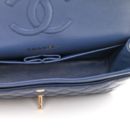 Chanel Caviar Quilted Medium Double Flap Navy 5 of 9