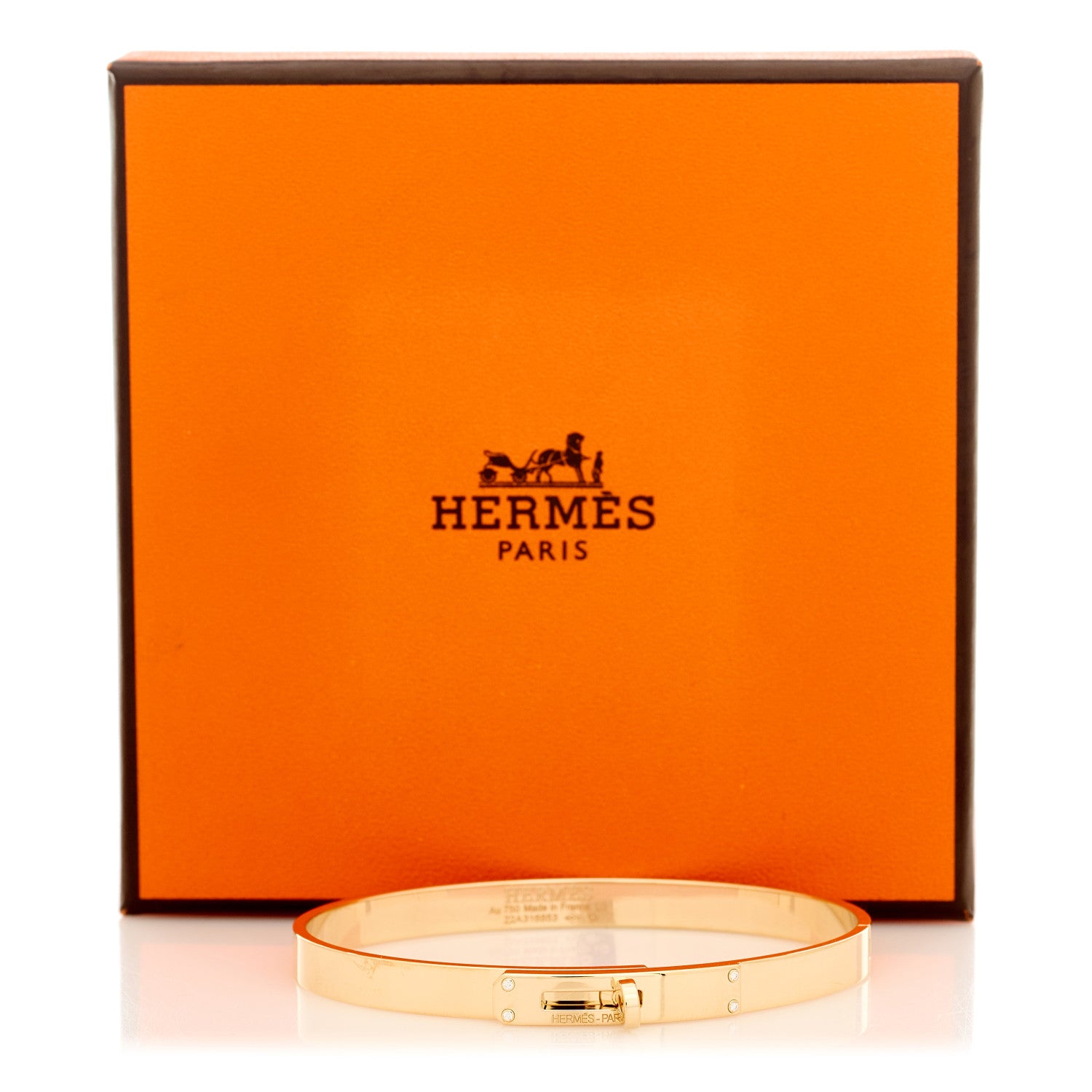 Hermes 18K Rose Gold Diamond PM Kelly Bracelet LG 4 of 4