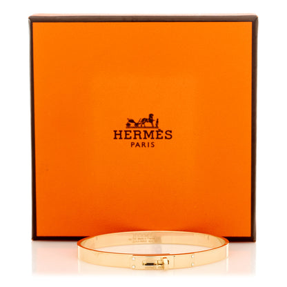 Hermes 18K Rose Gold Diamond PM Kelly Bracelet LG 4 of 4
