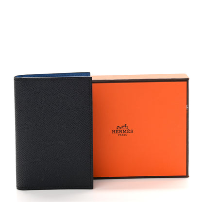 Hermes Epsom MC2 Euclide Card Holder Case Bleu Indigo Bleu Paradis 8 of 8