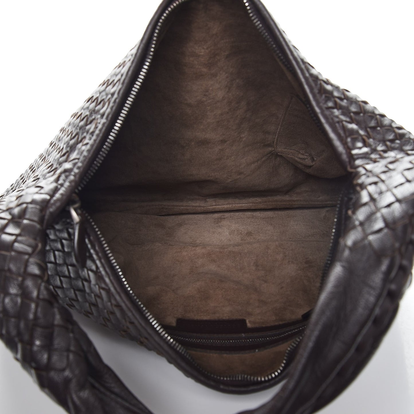 Nappa Intrecciato Large Veneta Hobo Ebano