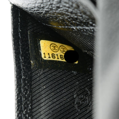 Chanel Goatskin CC Yen Wallet Black 8 of 8
