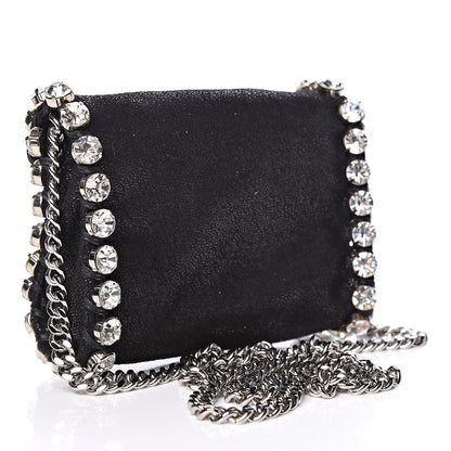 Stella McCartney Shaggy Deer Tiny Fold Over Falabella Crystal Crossbody Black 3 of 9