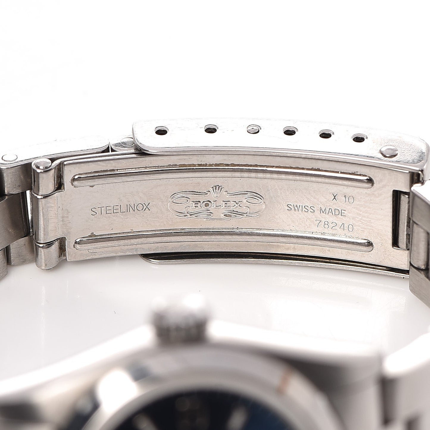 Stainless Steel 24mm Oyster Perpetual Watch Blue 76080