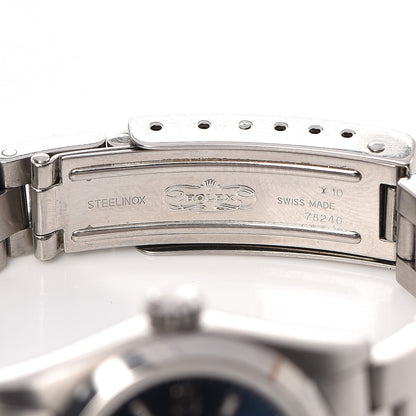 Rolex Stainless Steel 24mm Oyster Perpetual Watch Blue 76080 5 of 7