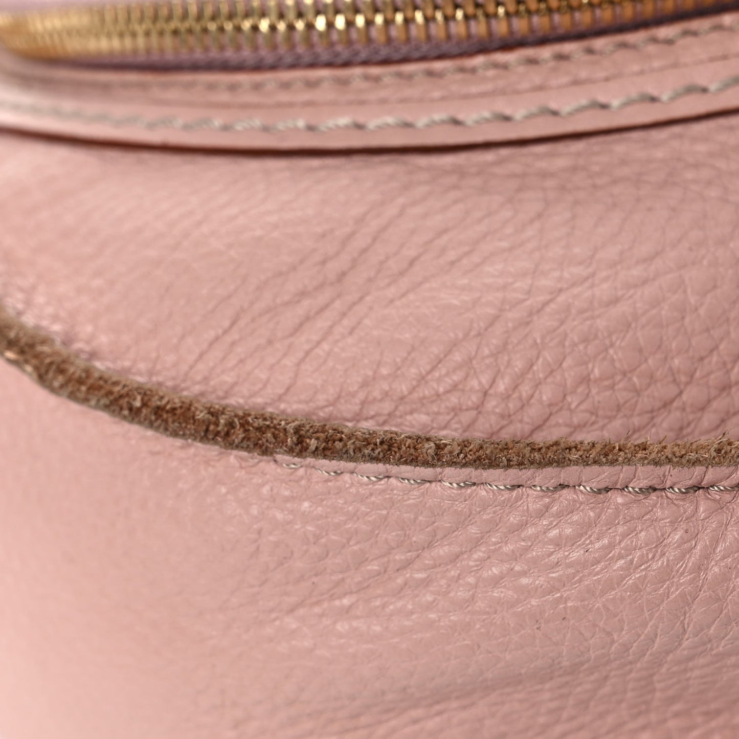Calfskin Medium Marcie Round Zip Crossbody Blush Nude