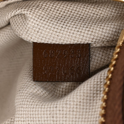 Gucci GG Supreme Monogram Textured Calfskin Retro Interlocking G Belt Bag Beige Ebony Brown Sugar 7 of 11