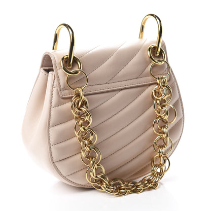 Chloe Calfskin Quilted Mini Drew Bijou Shoulder Bag Cement Pink 4 of 11