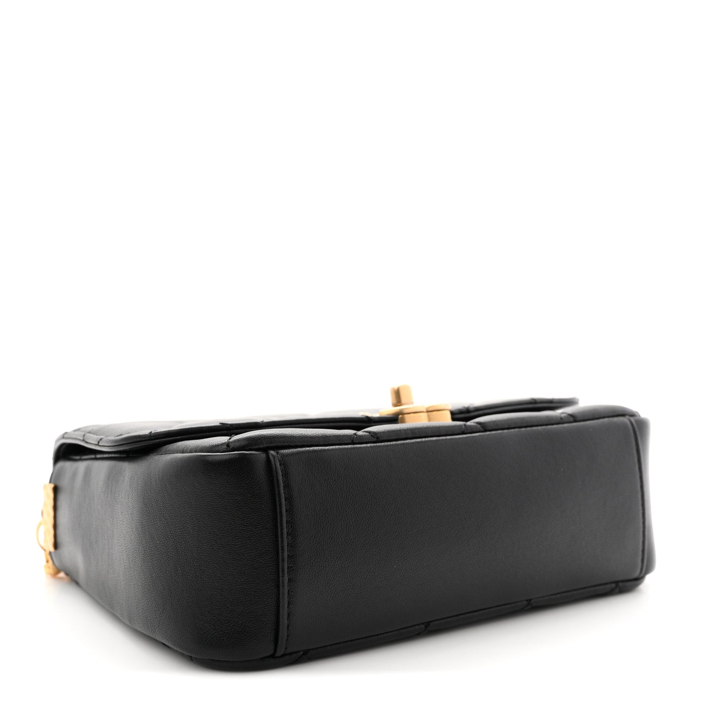 Lambskin Quilted Small CC Coin Flap Bag Black
