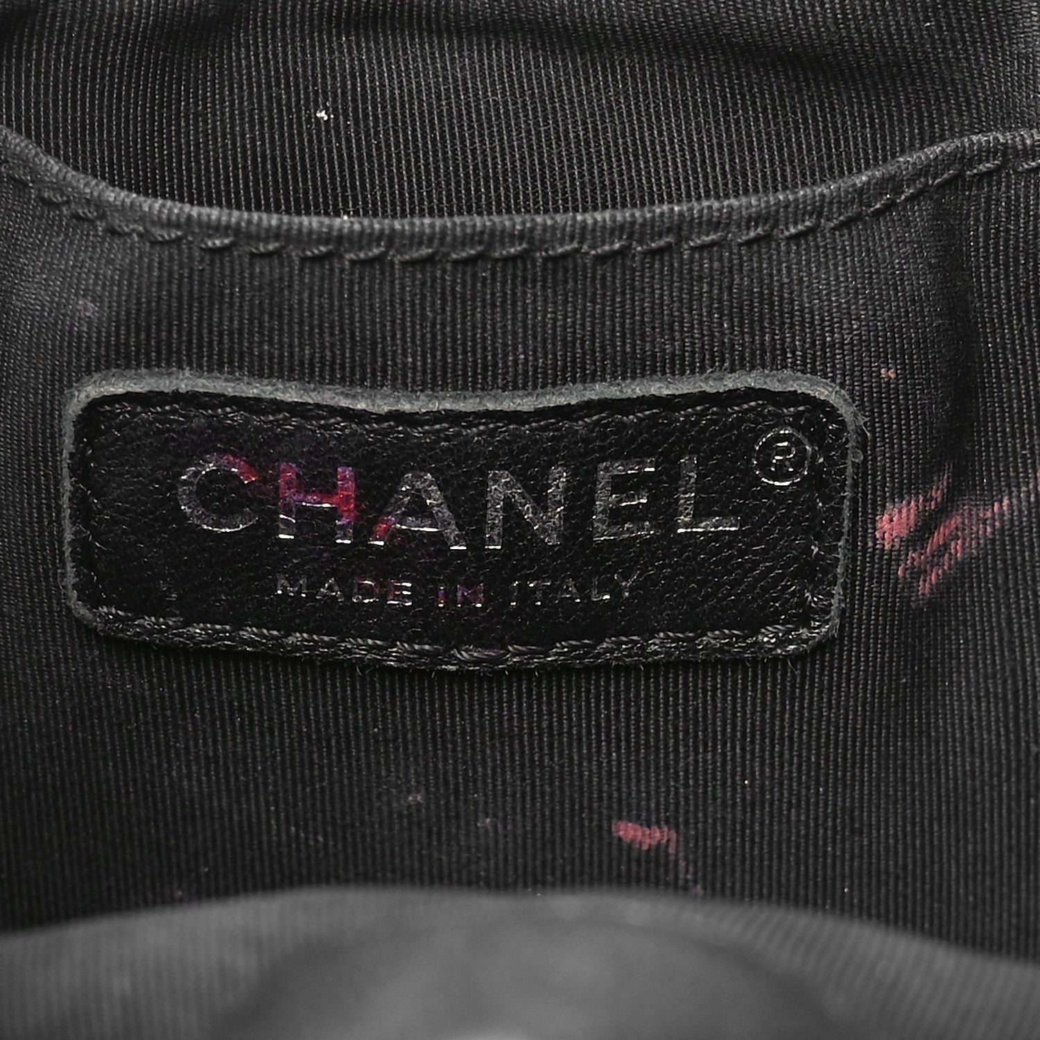 Chanel Lambskin Studded Chevron Quilted Small Stud Wars Drawstring Bag Black 6 of 10