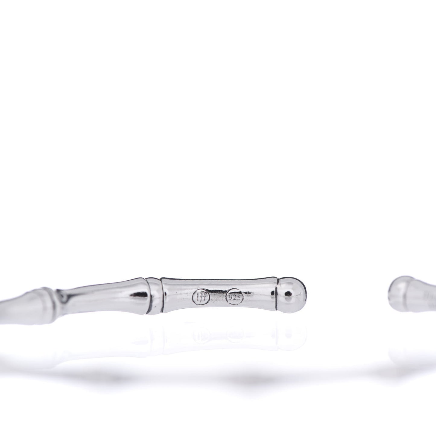 Sterling Silver 4mm Bamboo Flex Cuff Bracelet