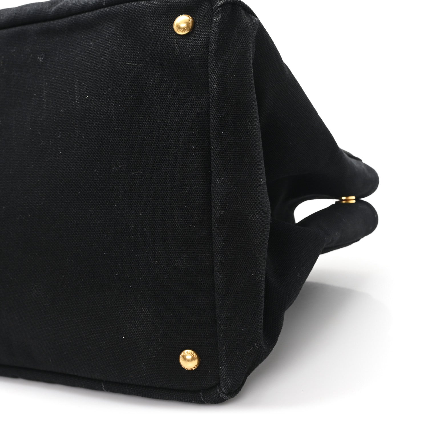 Prada Denim Crystal Studded Canapa Tote Black 10 of 11