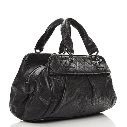 Chanel Distressed Lambskin Quilted Small Le Marais Tote Black 3 of 9