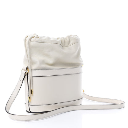 Gucci Azalea Sakai Calfskin Horsebit 1955 Drawstring Bucket Bag Mystic White 3 of 10