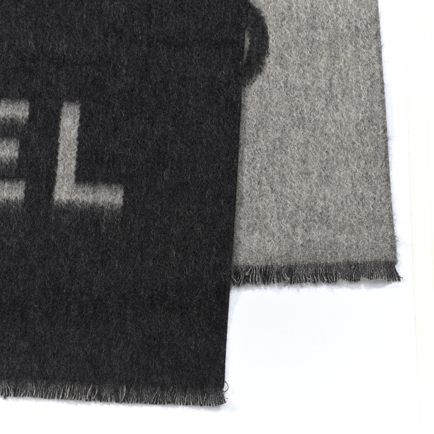 Cashmere CC Fringe Stole Grey Dark Grey