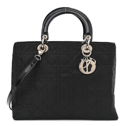 Christian Dior Nylon Cannage Large Lady Dior Black 1 of 10
