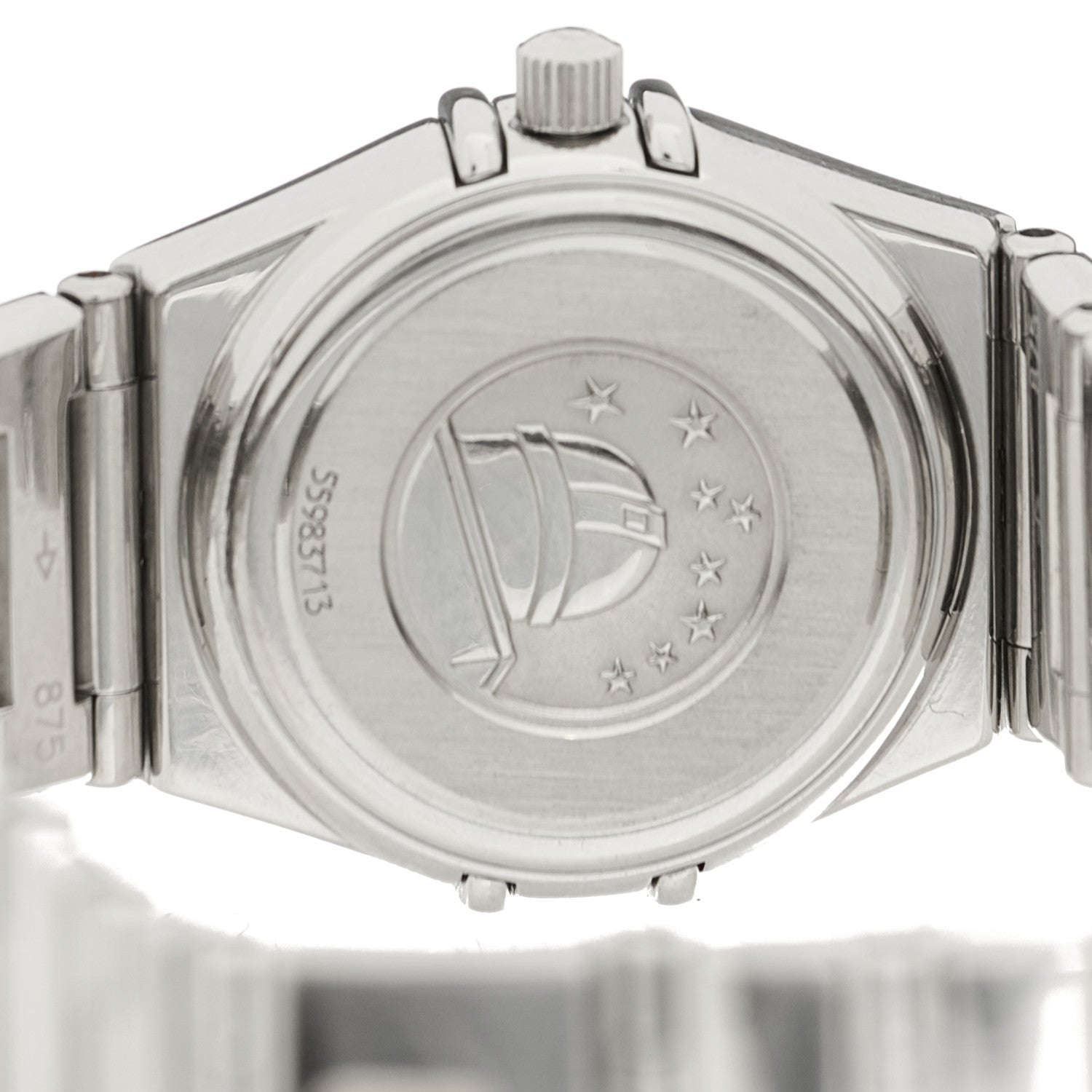 Omega Stainless Steel Diamond Bezel Mother of Pearl 22mm Constellation My Choice Quartz Watch 1465.71.00 4 of 4