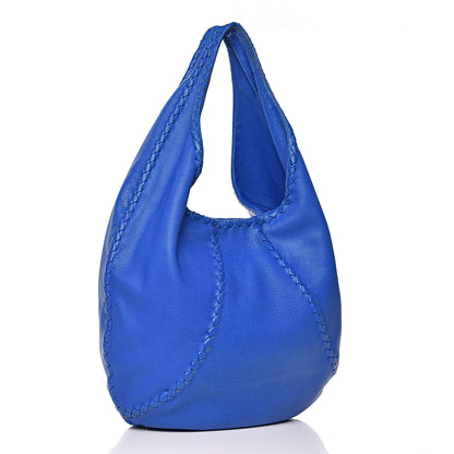 Bottega Veneta Cervo Deerskin Large Hobo Signal Blue 3 of 14
