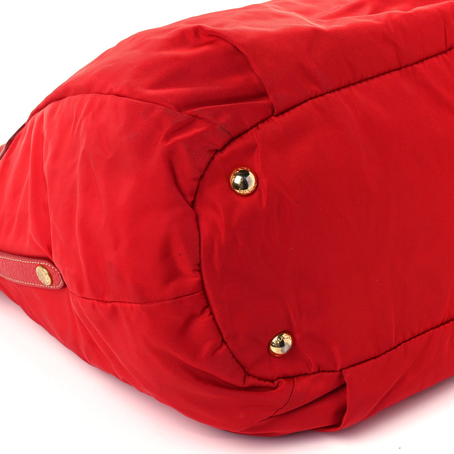 Tessuto Nylon Vitello Daino Tote Red