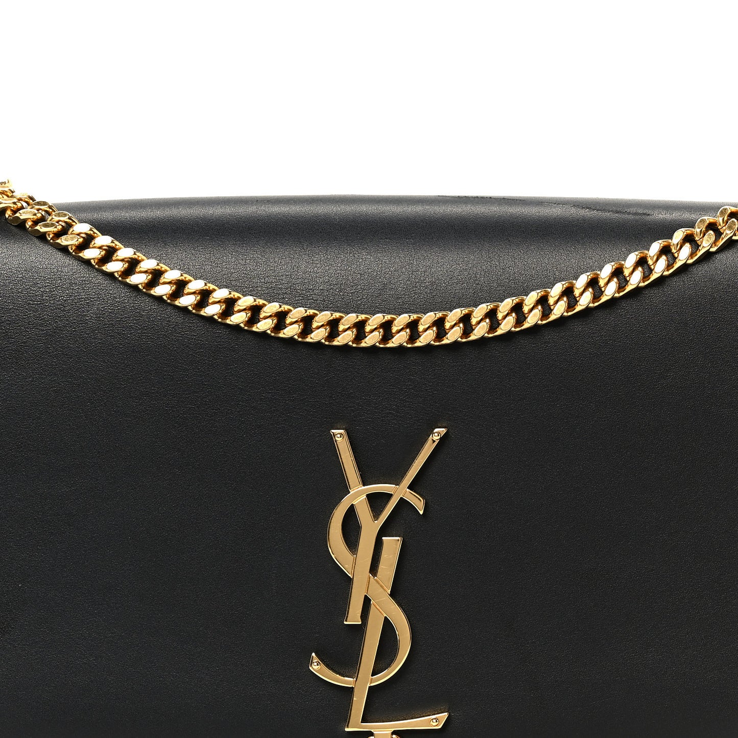 Smooth Calfskin Medium Classic Monogram Kate Tassel Satchel Black