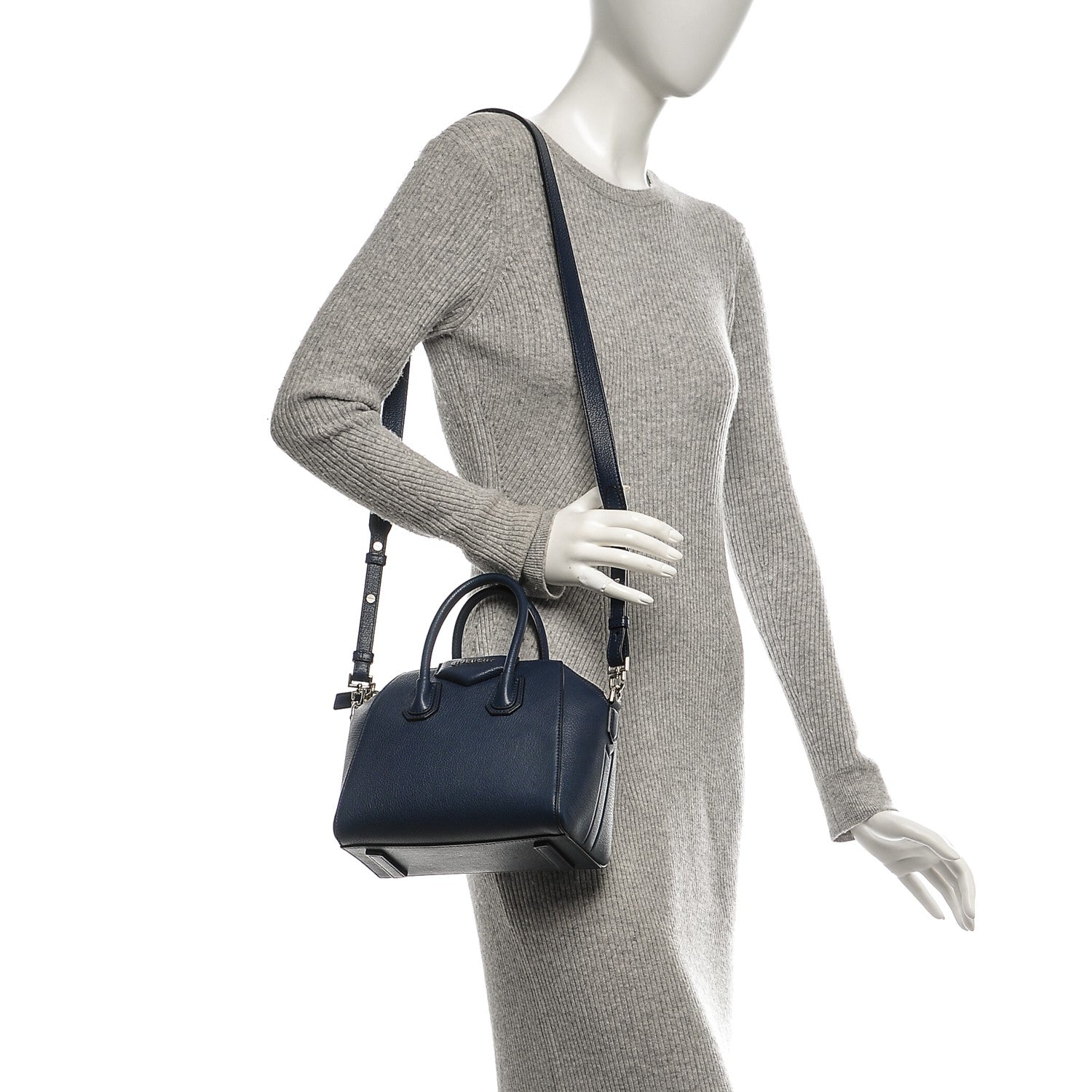 Givenchy Sugar Goatskin Mini Antigona Night Blue 2 of 6