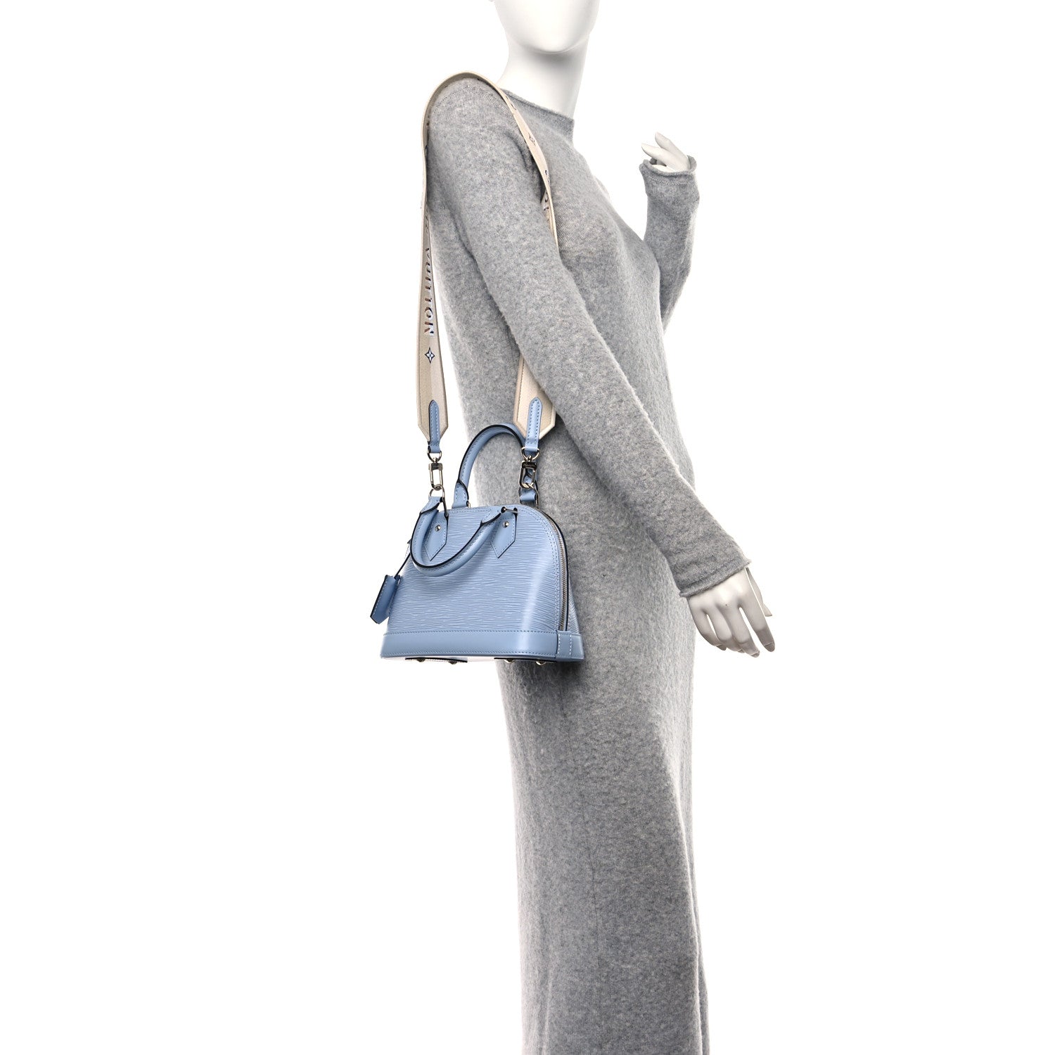 Louis Vuitton Epi Jacquard Alma BB Bleu Nuage 2 of 9