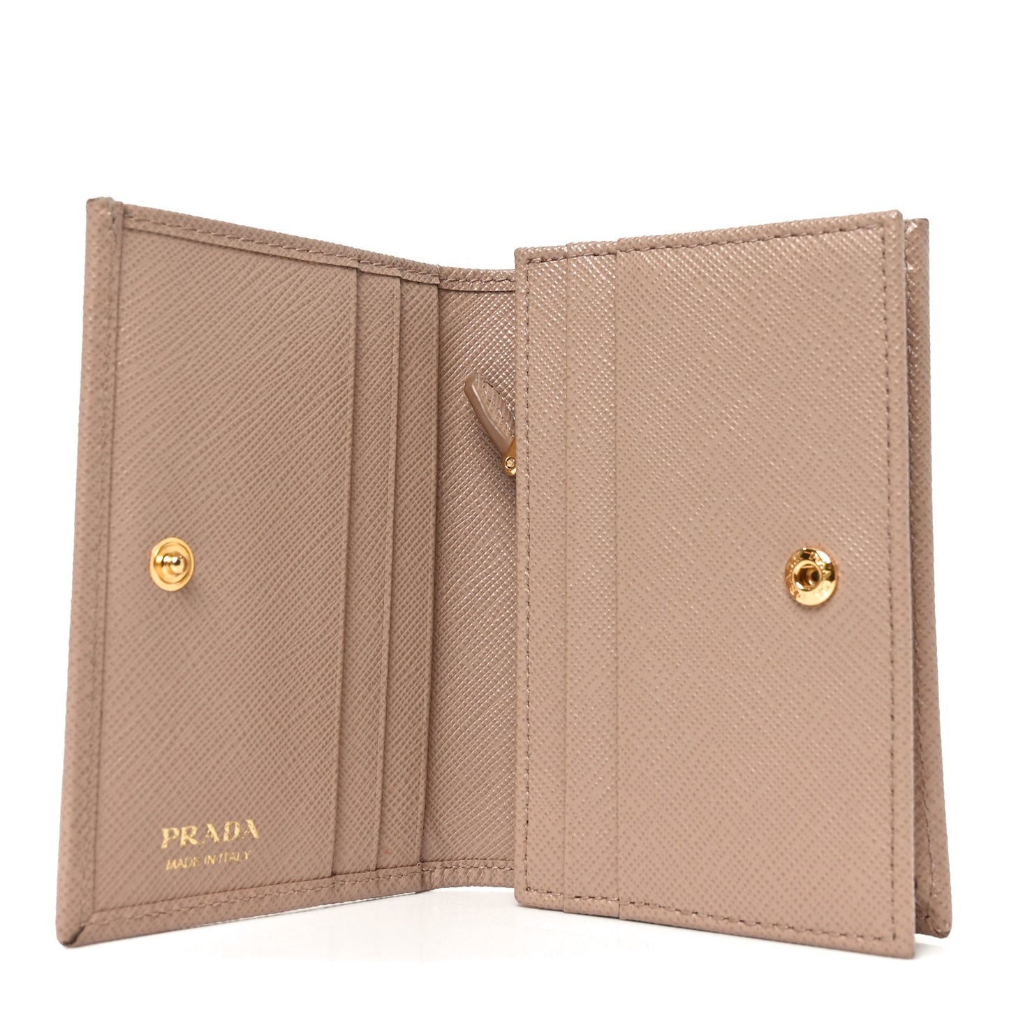 Saffiano Triangle Bi-Fold Compact Wallet Cipria