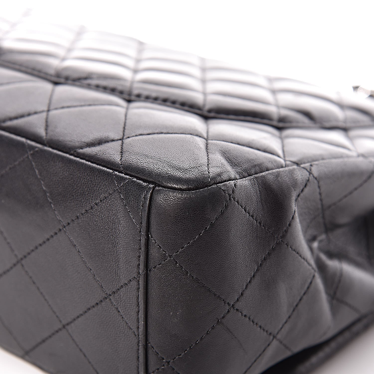 Chanel Lambskin Quilted Maxi Single Flap Black 13 of 16