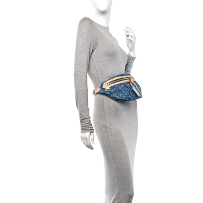 Louis Vuitton Monogram Denim High Rise Bumbag Blue 2 of 9